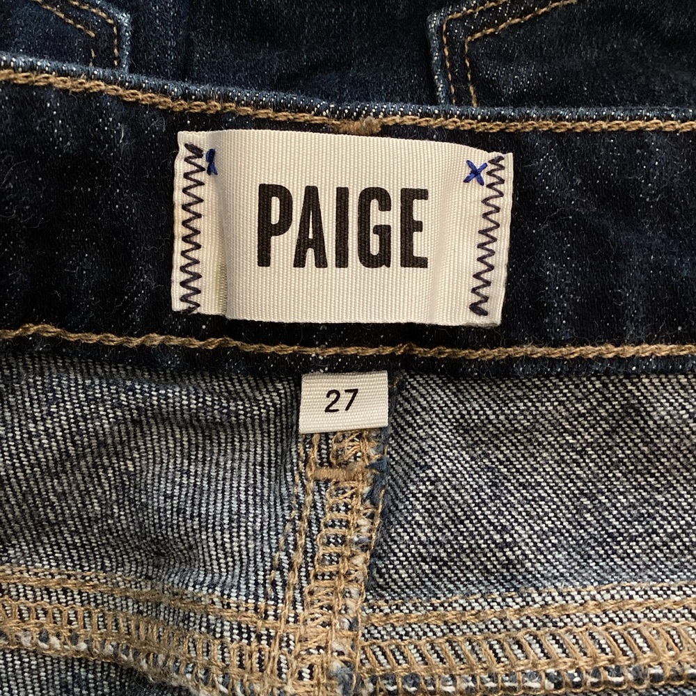 PAIGE Jean Shorts Jimmy Jimmy Size 27 Blue Denim - Picture 7 of 10
